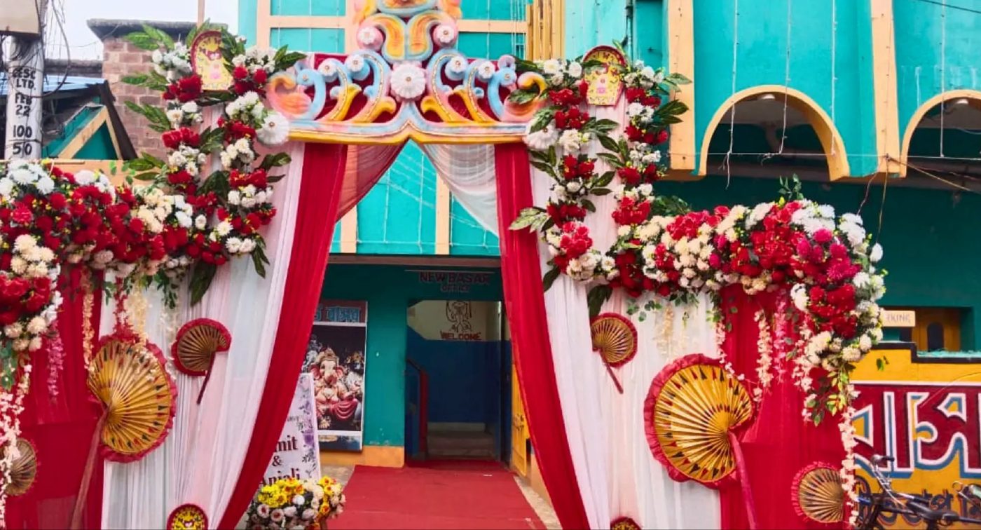 Decorated entrance